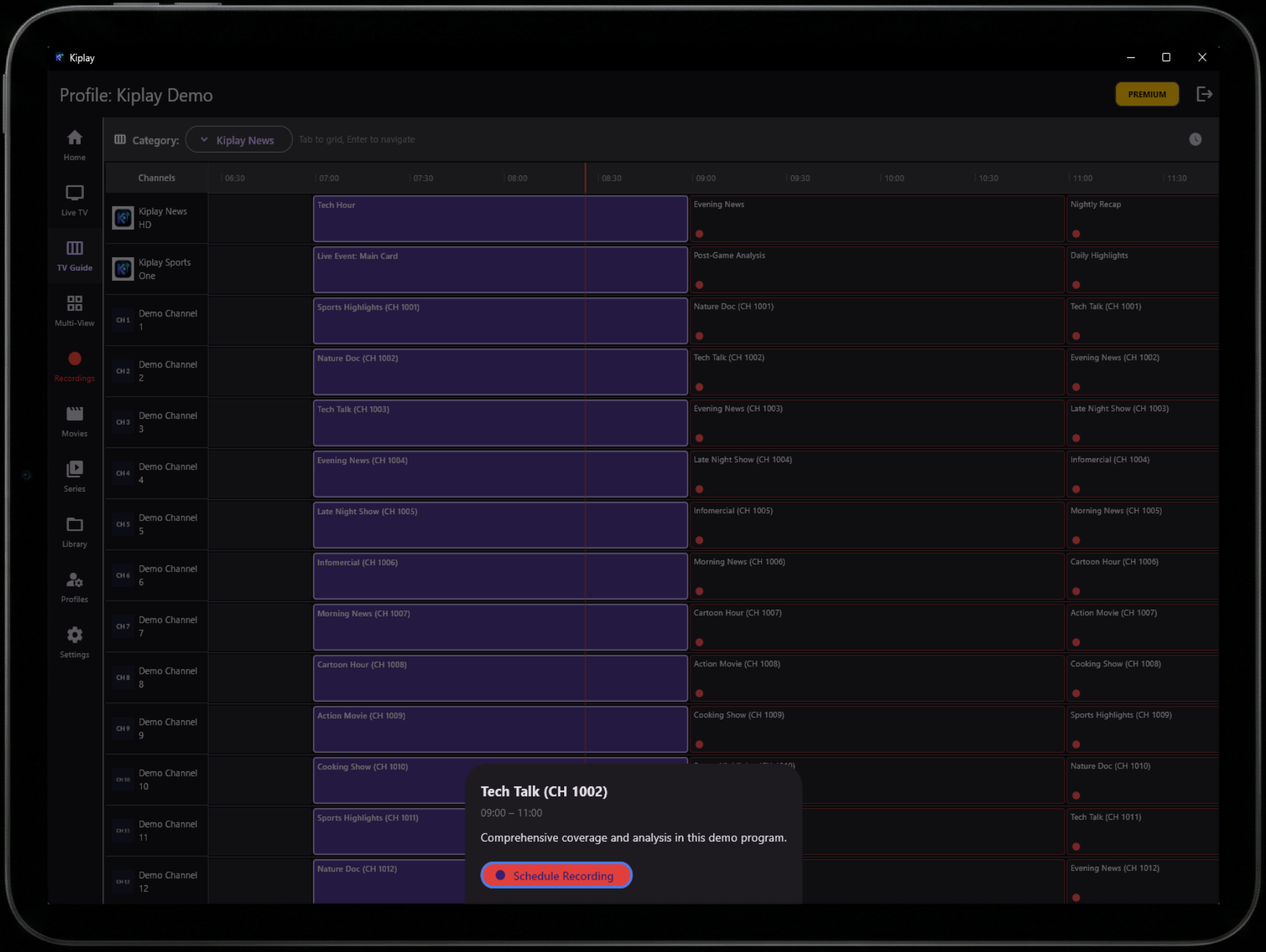 Scheduling Recordings
